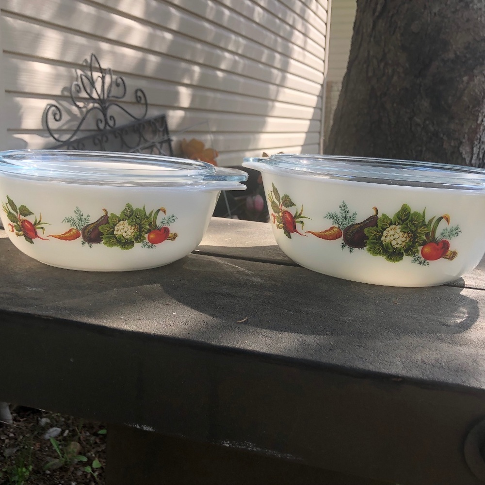 Two Rare Vintage  1960’s English Vegetable a pattern